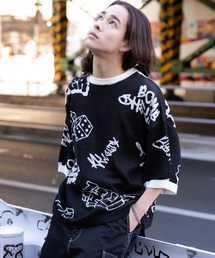 WEGO/ジャガードグラフィックニット