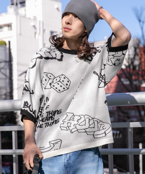 WEGO/ジャガードグラフィックニット（ニット/セーター）｜WEGO