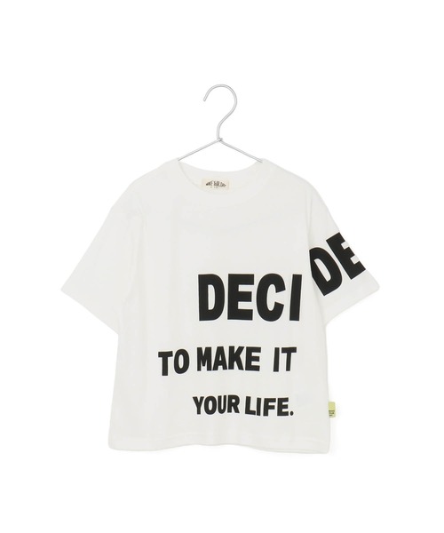 MAKE YOUR DAY（メイクユアデイ）の「ビッグロゴ半袖Tシャツ■80～140cm（Tシャツ/カットソー・キッズ・オフホワイト/ブラック・130/80/120/110/100/90/140）」の2枚目の写真