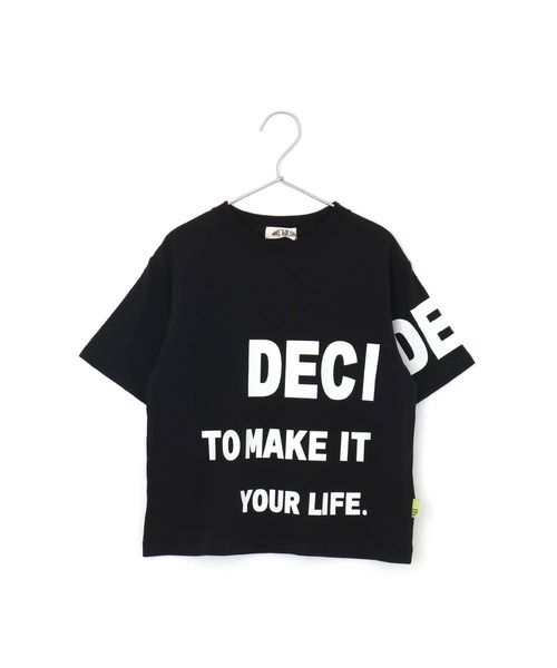MAKE YOUR DAY（メイクユアデイ）の「ビッグロゴ半袖Tシャツ■80～140cm（Tシャツ/カットソー・キッズ・オフホワイト/ブラック・130/80/120/110/100/90/140）」の9枚目の写真
