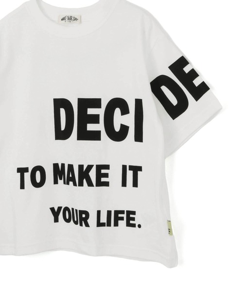 MAKE YOUR DAY（メイクユアデイ）の「ビッグロゴ半袖Tシャツ■80～140cm（Tシャツ/カットソー・キッズ・オフホワイト/ブラック・130/80/120/110/100/90/140）」の12枚目の写真