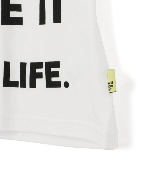MAKE YOUR DAY（メイクユアデイ）の「ビッグロゴ半袖Tシャツ■80～140cm（Tシャツ/カットソー・キッズ・オフホワイト/ブラック・130/80/120/110/100/90/140）」の4枚目の写真