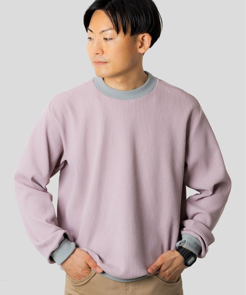 narifuri(ナリフリ)の「マルチワッフルクルーネックスウェット(スウェット・メンズ・ブラック/チョコ/グレー/ホワイト/チャコール/ネイビー/ライトピンク/ダークグレー/オートミール/カーキ/その他4/その他5/ライトグレー/ターコイズブルー・X-LARGE/LARGE/SMALL/MEDIUM/X-SMALL)」の13枚目の写真