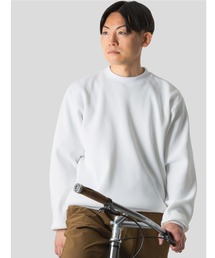 マルチワッフルクルーネックスウェット