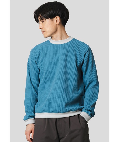 narifuri(ナリフリ)の「マルチワッフルクルーネックスウェット(スウェット・メンズ・ブラック/チョコ/グレー/ホワイト/チャコール/ネイビー/ライトピンク/ダークグレー/オートミール/カーキ/その他4/その他5/ライトグレー/ターコイズブルー・X-LARGE/LARGE/SMALL/MEDIUM/X-SMALL)」の12枚目の写真