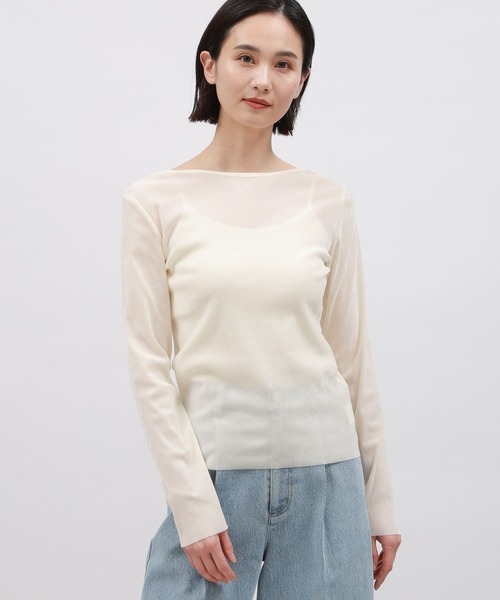 LAKOLE(ラコレ)の「フロッキーチュールプルオーバー / 108146(Tシャツ/カットソー・レディース・ブラック/アイボリー/ベージュ・MEDIUM/SMALL)」の3枚目の写真