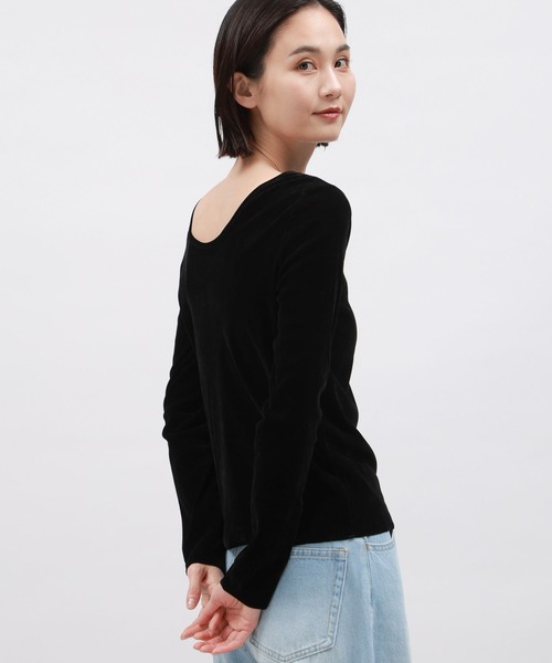 LAKOLE(ラコレ)の「フロッキーチュールプルオーバー / 108146(Tシャツ/カットソー・レディース・ブラック/アイボリー/ベージュ・MEDIUM/SMALL)」の2枚目の写真