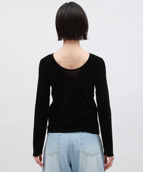 LAKOLE(ラコレ)の「フロッキーチュールプルオーバー / 108146(Tシャツ/カットソー・レディース・ブラック/アイボリー/ベージュ・MEDIUM/SMALL)」の10枚目の写真