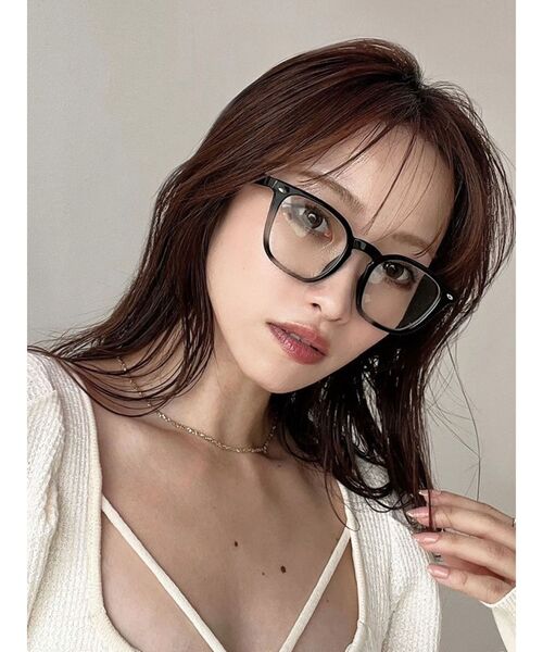 RESEXXY（リゼクシー）の「クリアレンズメガネ（メガネ・レディース・ブラウン/ブラック・FREE）」の10枚目の写真