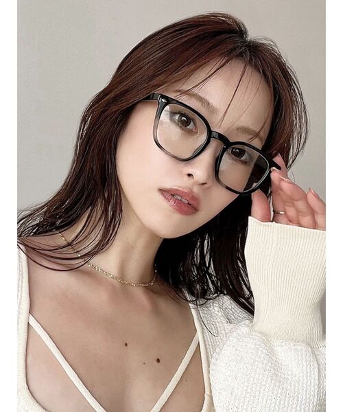RESEXXY（リゼクシー）の「クリアレンズメガネ（メガネ・レディース・ブラウン/ブラック・FREE）」の11枚目の写真