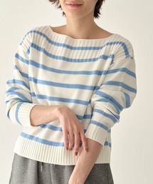 Mia   （ミア）の「リブ切替ボーダーニット（ニット/セーター）」
