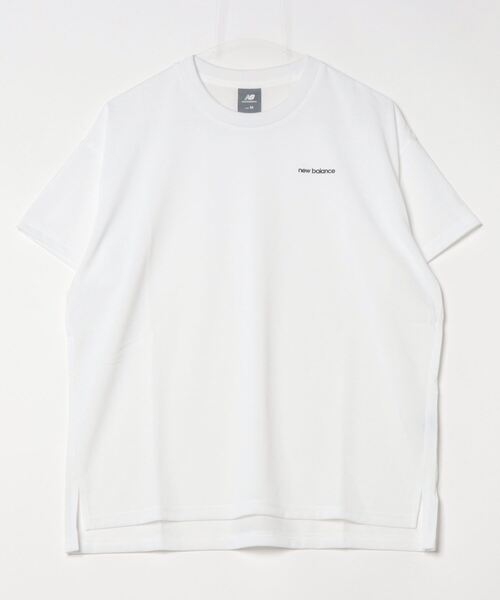 NEW BALANCE（ニューバランス）の「【別注】ニューバランス New Balance THE CITY サイドスリットTシャツ 限定コラボ（Tシャツ/カットソー・レディース・グリーン/ホワイト/ブラック・S/M/L/XL）」の2枚目の写真