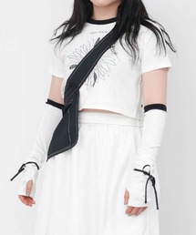 mimi toujours | アームカバー付き ミニTシャツ mimi toujours×emuemu(Tシャツ/カットソー)