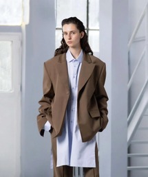 HIGHLIGHT STUDIO(nCCgX^fBI)́yHIGHLIGHT STUDIOz WOOL SINGLE- BREASTED BOXY BLAZER(e[[hWPbg)