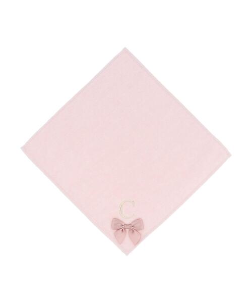 Maison de FLEUR(メゾンドフルール)の「イニシャルリボンタオルハンカチ(ハンカチ/ハンドタオル・レディース・R/Y/K/M/N/A/H/C/E/F/S/T・FREE)」の3枚目の写真