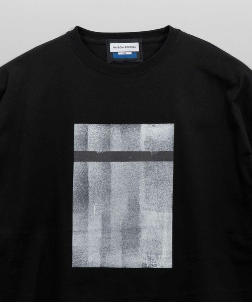 MAISON SPECIAL(メゾンスペシャル)の「《UNISEX》Abstract Hand-Printed Oversized Crew Neck T-shirt/アブストラクトハンドプリントオーバーサイズクルーネックTシャツ【MAISON SPECIAL/メゾンスペシャル】(Tシャツ/カットソー・メンズ・ホワイト/ブラック・1/2)」の7枚目の写真