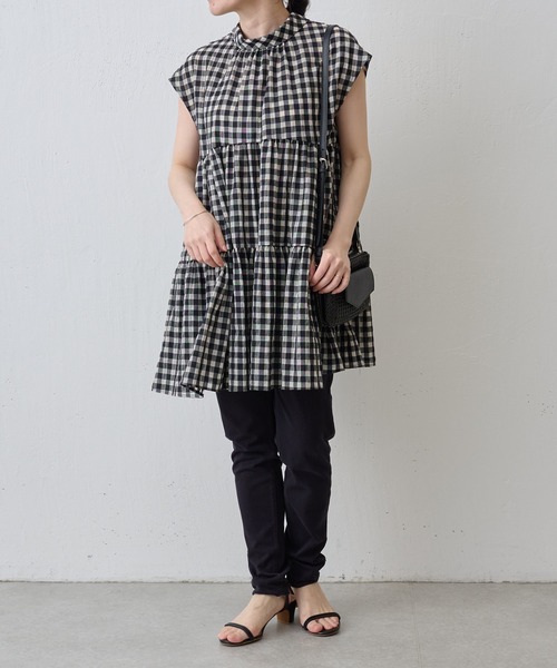 BEARDSLEY（ビアズリー）の「ギンガムチェックティアードブラウス（シャツ/ブラウス・レディース・ブラック・FREE）」の21枚目の写真