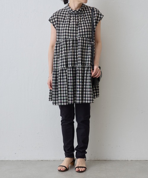 BEARDSLEY（ビアズリー）の「ギンガムチェックティアードブラウス（シャツ/ブラウス・レディース・ブラック・FREE）」の14枚目の写真