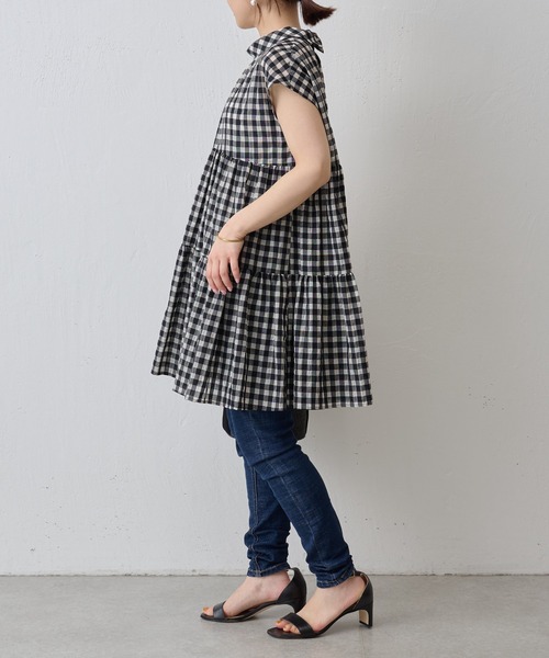 BEARDSLEY（ビアズリー）の「ギンガムチェックティアードブラウス（シャツ/ブラウス・レディース・ブラック・FREE）」の15枚目の写真