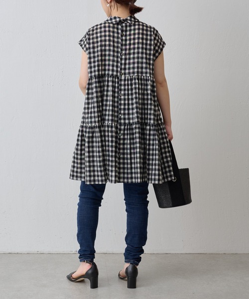 BEARDSLEY（ビアズリー）の「ギンガムチェックティアードブラウス（シャツ/ブラウス・レディース・ブラック・FREE）」の16枚目の写真