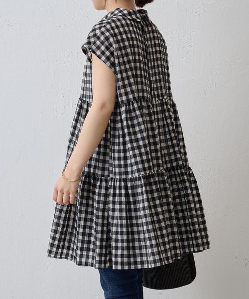 BEARDSLEY（ビアズリー）の「ギンガムチェックティアードブラウス（シャツ/ブラウス・レディース・ブラック・FREE）」の11枚目の写真
