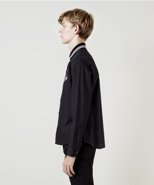 CHRISTIAN DADA（クリスチャンダダ）の「Johnny Embroidery Stripe Rib Shirt（シャツ/ブラウス・メンズ・ブラック×ブルー/ホワイト×レッド・44/48/50/46）」の6枚目の写真