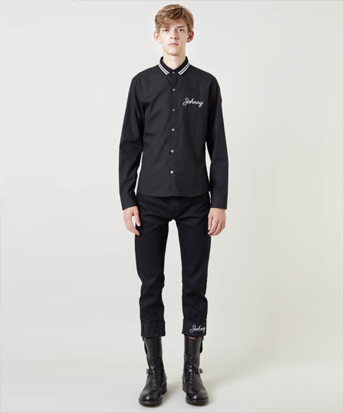 CHRISTIAN DADA（クリスチャンダダ）の「Johnny Embroidery Stripe Rib Shirt（シャツ/ブラウス・メンズ・ブラック×ブルー/ホワイト×レッド・44/48/50/46）」の9枚目の写真