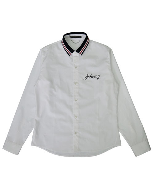 CHRISTIAN DADA（クリスチャンダダ）の「Johnny Embroidery Stripe Rib Shirt（シャツ/ブラウス・メンズ・ブラック×ブルー/ホワイト×レッド・44/48/50/46）」の10枚目の写真