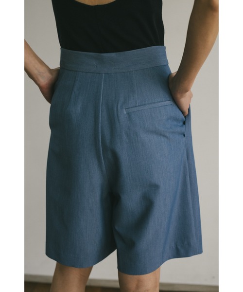 STYLEMIXER（スタイルミキサー）の「フォルムショートパンツ（その他パンツ・レディース・アイボリー/ブラック/サックスブルー・SMALL/MEDIUM）」の5枚目の写真