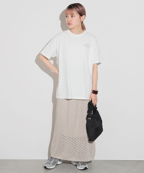 BEAMS HEART(ビームスハート)の「BEAMS HEART / ラメニット ロングスカート(スカート・レディース・グレー/ベージュ・FREE)」の3枚目の写真