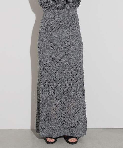 BEAMS HEART(ビームスハート)の「BEAMS HEART / ラメニット ロングスカート(スカート・レディース・グレー/ベージュ・FREE)」の11枚目の写真