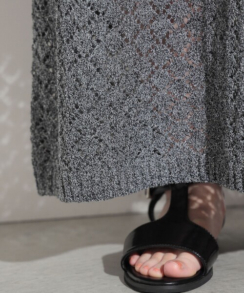 BEAMS HEART(ビームスハート)の「BEAMS HEART / ラメニット ロングスカート(スカート・レディース・グレー/ベージュ・FREE)」の14枚目の写真