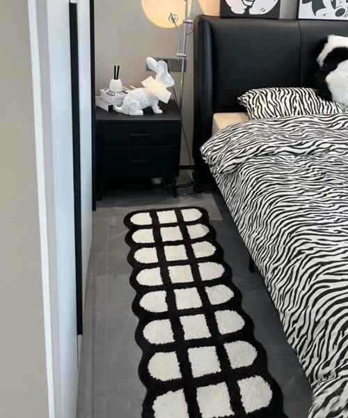 Ein（アイン）の「Ein/モノトーン レクタングル ラグ（ラグ/マット・レディース・ブラック系4/ブラック系2/ブラック系3/ブラック系1・FREE）」の10枚目の写真