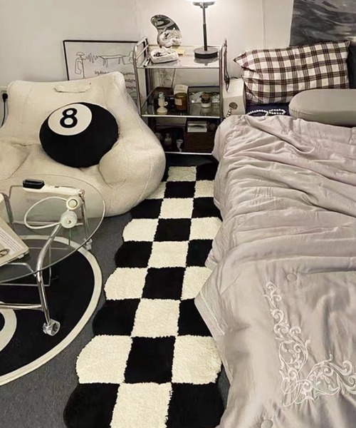 Ein（アイン）の「Ein/モノトーン レクタングル ラグ（ラグ/マット・レディース・ブラック系4/ブラック系2/ブラック系3/ブラック系1・FREE）」の13枚目の写真