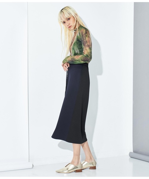 Settimissimo（セッティミッシモ）の「メッシュ ニュアンス柄 ボトルネック プルオーバー（Tシャツ/カットソー・レディース・ダークグレー/グリーン・FREE）」の19枚目の写真