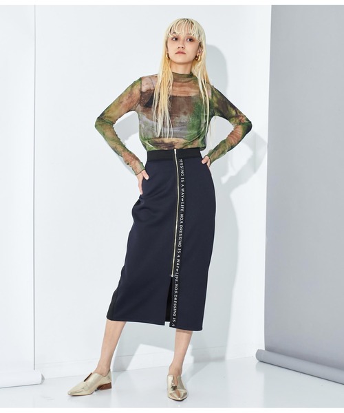 Settimissimo（セッティミッシモ）の「メッシュ ニュアンス柄 ボトルネック プルオーバー（Tシャツ/カットソー・レディース・ダークグレー/グリーン・FREE）」の20枚目の写真