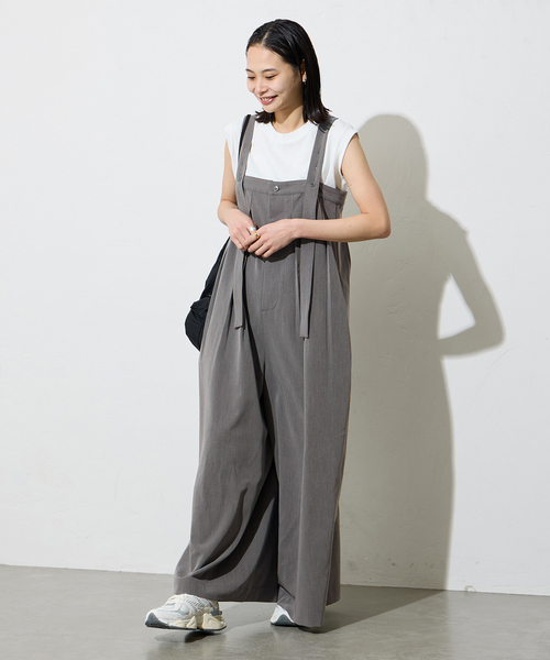 JOURNAL STANDARD(ジャーナルスタンダード)の「T/R ストレッチサロペット(サロペット/オーバーオール・レディース・グレー/ブラック・FREE)」の21枚目の写真