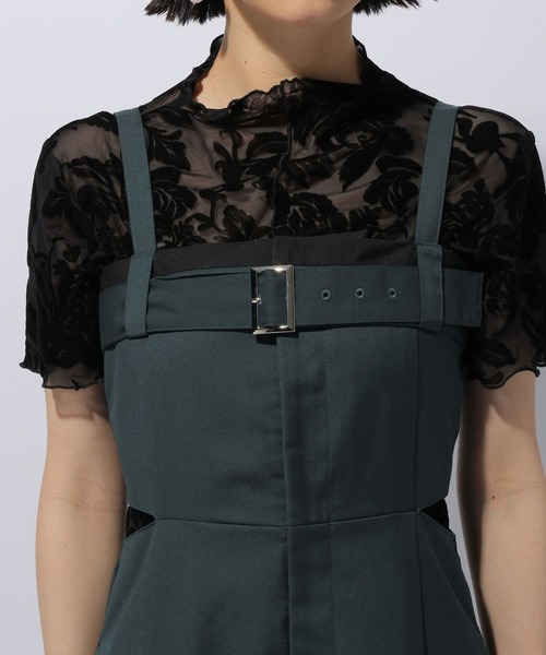 HARE（ハレ）の「ベルトデザインジャンスカ(HARE)（ワンピース・レディース・ブラック/グリーン・FREE）」の16枚目の写真