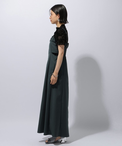 HARE（ハレ）の「ベルトデザインジャンスカ(HARE)（ワンピース・レディース・ブラック/グリーン・FREE）」の14枚目の写真