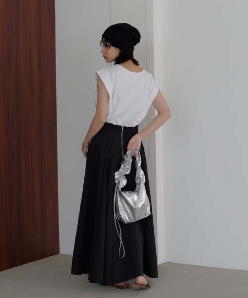 hellam(へラム)の「サマービーニー(ニットキャップ/ビーニー・レディース・グレー/ブラック/アイボリー/グレイッシュベージュ・FREE)」の8枚目の写真