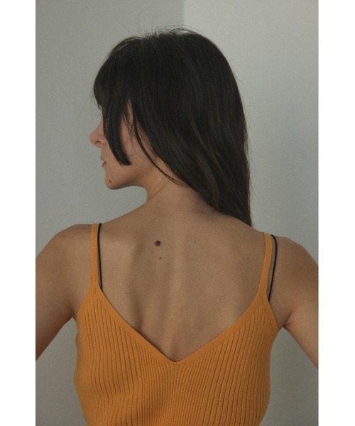 BLACK BY MOUSSY(ブラックバイマウジー)の「washable random rib camisole(ウォッシャブルランダムリブキャミソール)(キャミソール・レディース・オレンジ/ネイビー/オフホワイト・FREE)」の14枚目の写真