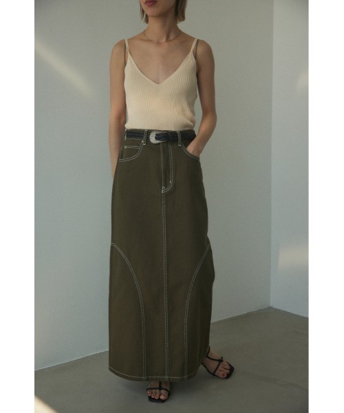 BLACK BY MOUSSY(ブラックバイマウジー)の「washable random rib camisole(ウォッシャブルランダムリブキャミソール)(キャミソール・レディース・オレンジ/ネイビー/オフホワイト・FREE)」の17枚目の写真