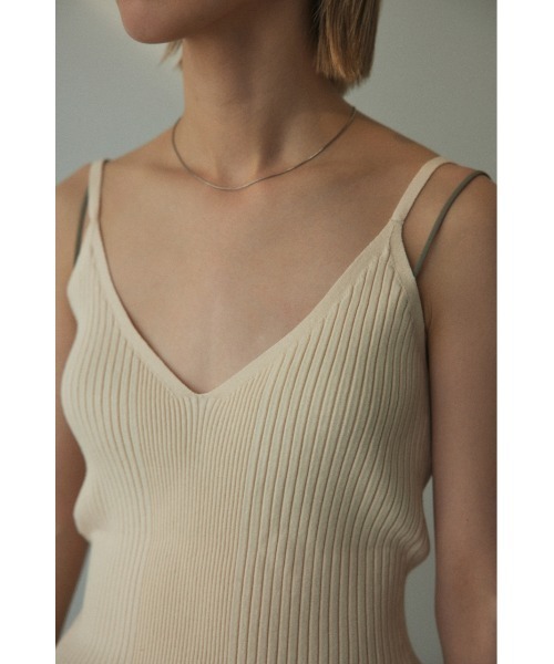 BLACK BY MOUSSY(ブラックバイマウジー)の「washable random rib camisole(ウォッシャブルランダムリブキャミソール)(キャミソール・レディース・オレンジ/ネイビー/オフホワイト・FREE)」の20枚目の写真