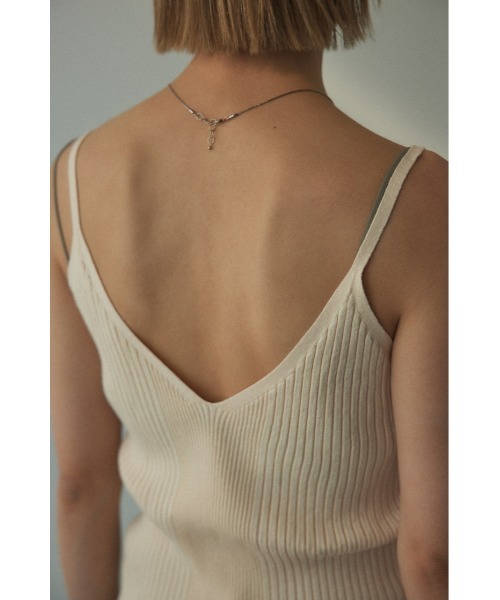 BLACK BY MOUSSY(ブラックバイマウジー)の「washable random rib camisole(ウォッシャブルランダムリブキャミソール)(キャミソール・レディース・オレンジ/ネイビー/オフホワイト・FREE)」の21枚目の写真