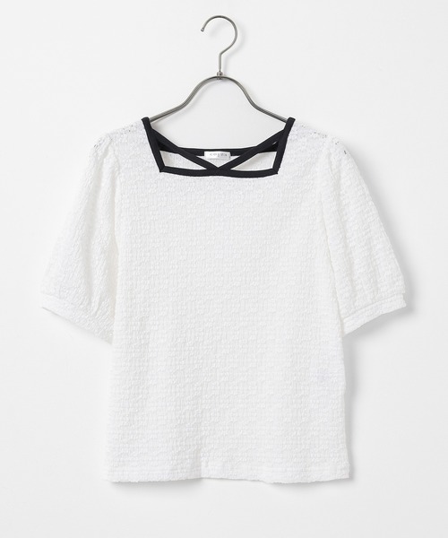 Honeys(ハニーズ)の「ホルター付きトップス(Tシャツ/カットソー・レディース・ブラック/アイボリー/ラベンダー/ホワイト・S/M/L)」の14枚目の写真
