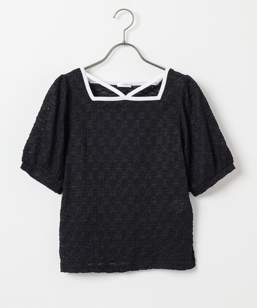 Honeys(ハニーズ)の「ホルター付きトップス(Tシャツ/カットソー・レディース・ブラック/アイボリー/ラベンダー/ホワイト・S/M/L)」の16枚目の写真