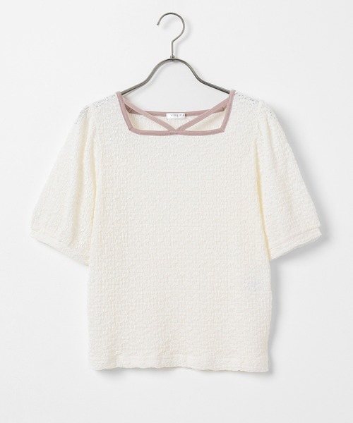 Honeys(ハニーズ)の「ホルター付きトップス(Tシャツ/カットソー・レディース・ブラック/アイボリー/ラベンダー/ホワイト・S/M/L)」の20枚目の写真