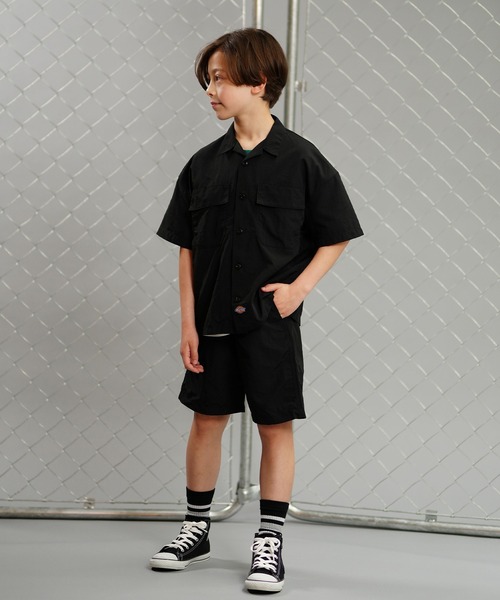 Dickies（ディッキーズ）の「Dickies/ディッキーズ キッズ 半袖シャツ MUJI 80572400（シャツ/ブラウス・キッズ・グリーン/ブラック/ベージュ・160cm/150cm/140cm/130cm）」の18枚目の写真