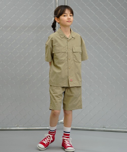 Dickies（ディッキーズ）の「Dickies/ディッキーズ キッズ 半袖シャツ MUJI 80572400（シャツ/ブラウス・キッズ・グリーン/ブラック/ベージュ・160cm/150cm/140cm/130cm）」の8枚目の写真