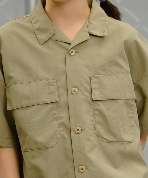 Dickies（ディッキーズ）の「Dickies/ディッキーズ キッズ 半袖シャツ MUJI 80572400（シャツ/ブラウス・キッズ・グリーン/ブラック/ベージュ・160cm/150cm/140cm/130cm）」の11枚目の写真